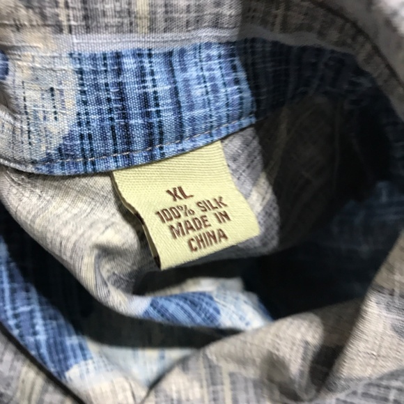 Lot of 2 Aloha Hawaiian Shirts Tommy Bahama & Nat Nast Mens XL Blue Gray White - Picture 8 of 13